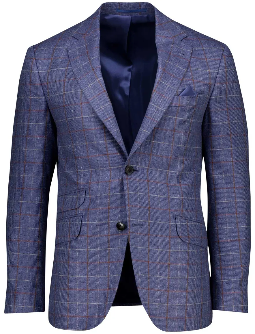 Wellington of Bilmore colbert blauw geruit gevoerd