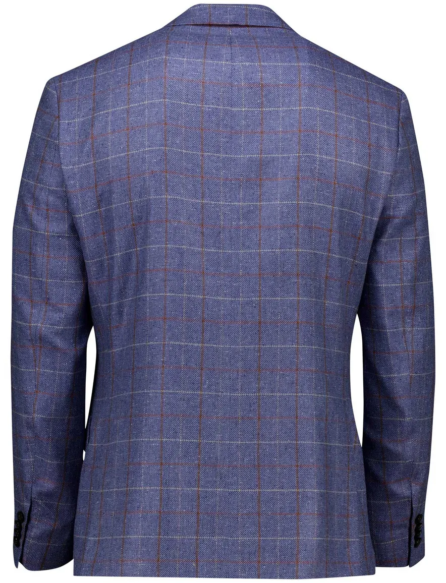 Wellington of Bilmore colbert blauw geruit gevoerd