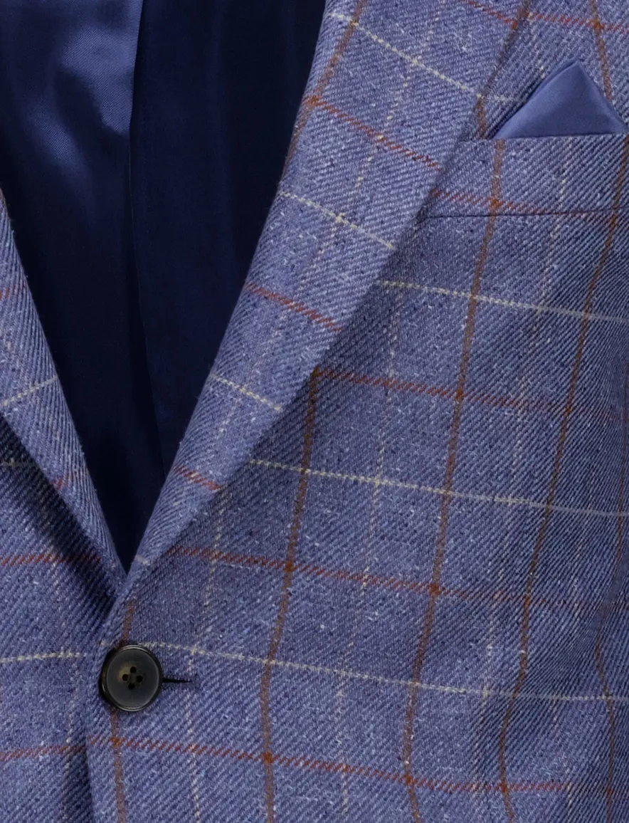 Wellington of Bilmore colbert blauw geruit gevoerd