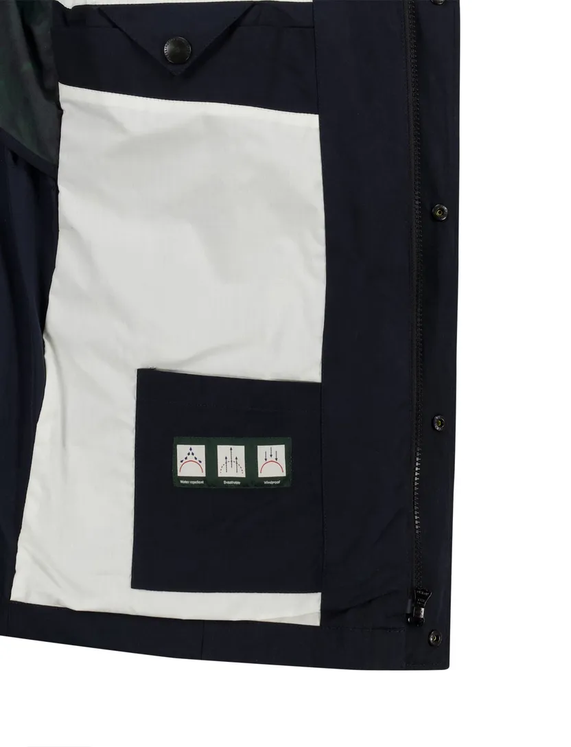 Wellington of Bilmore zomerjas effen donkerblauw waterafstotend met dubbele borstzak