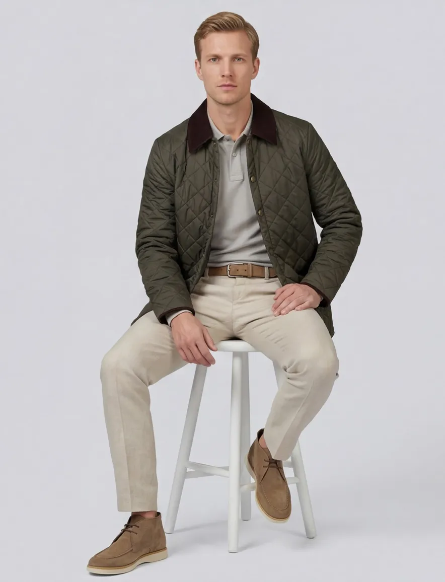 Wellington of Bilmore jack York quilted groen met vulling