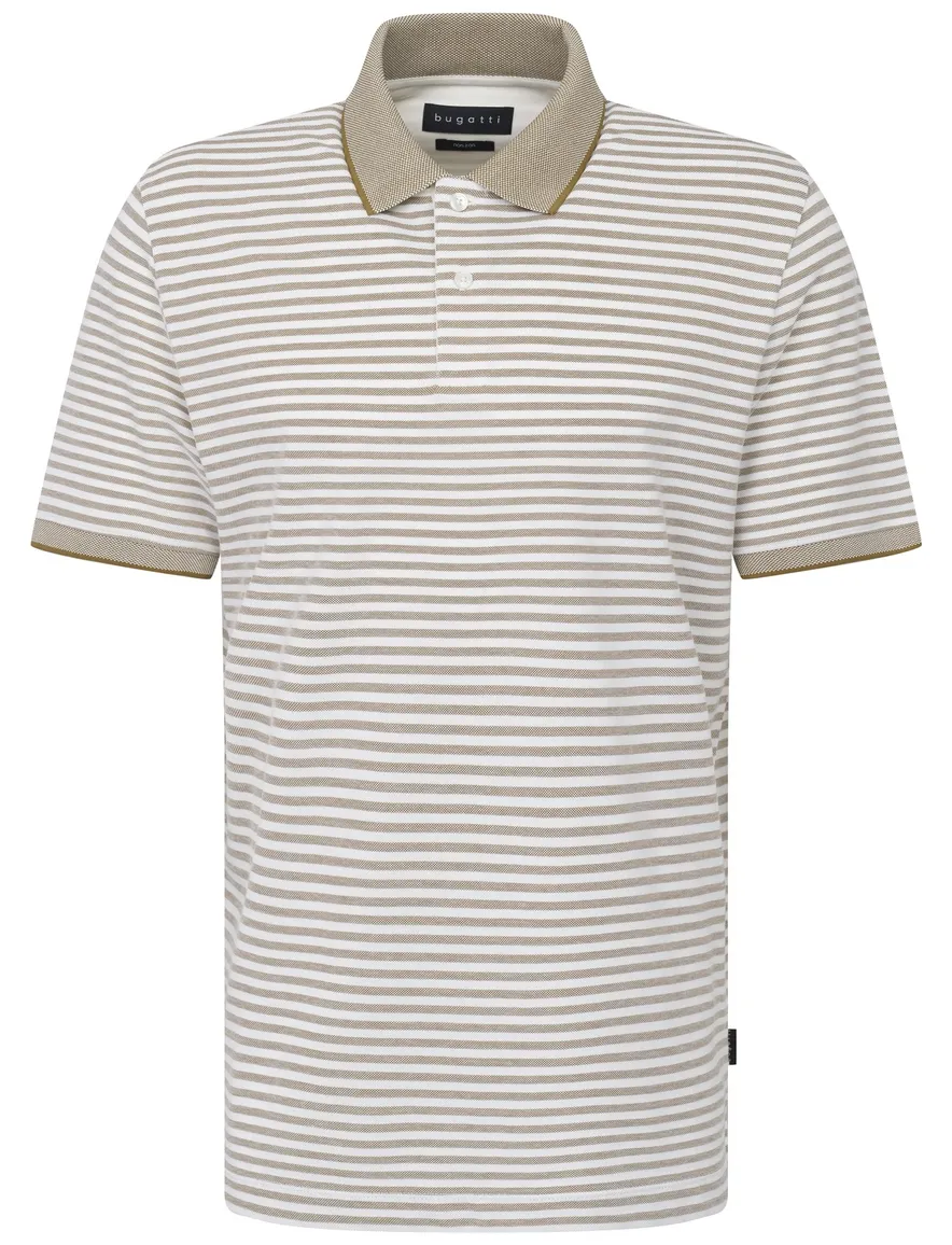 Bugatti polo beige gestreept