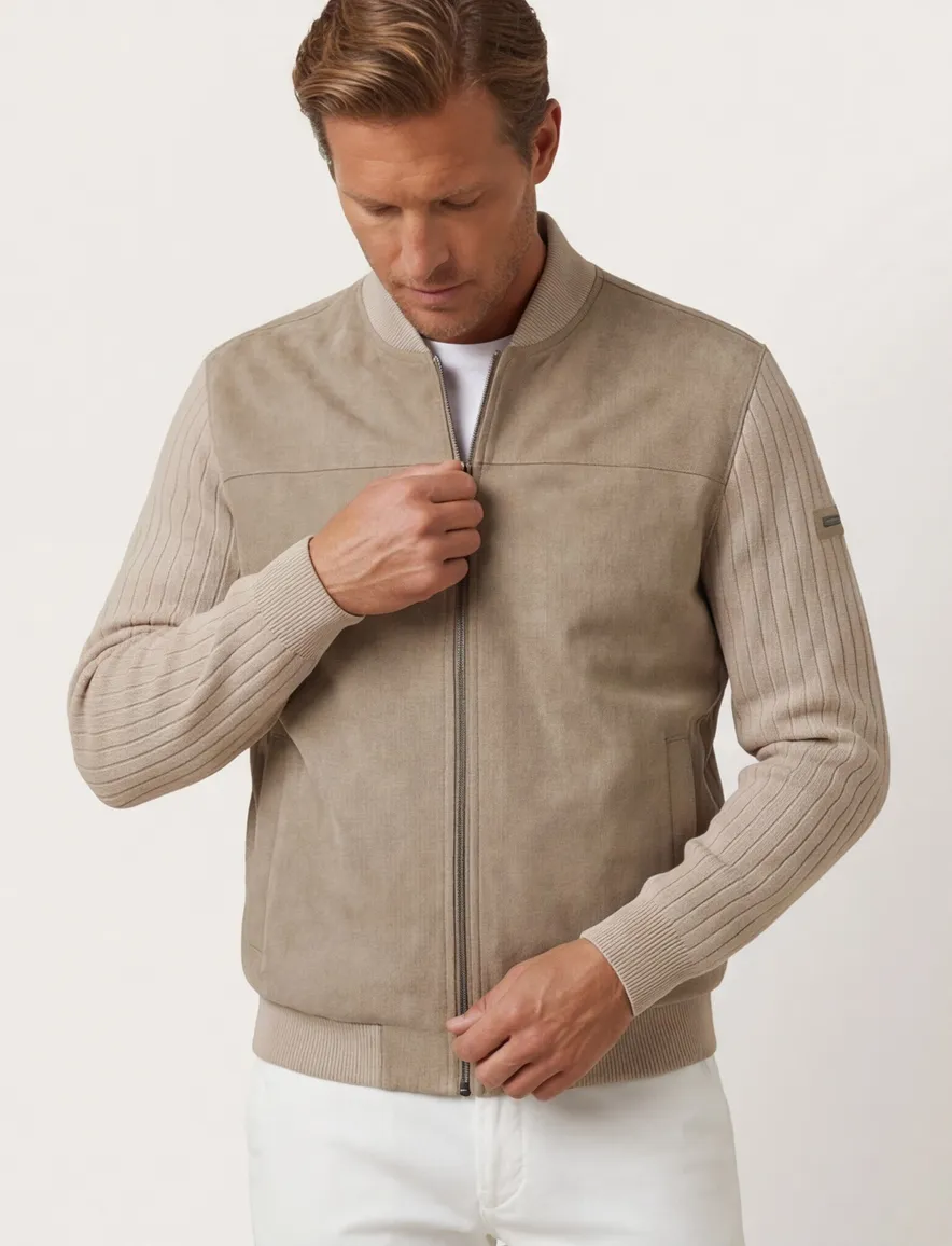 Bugatti outdoor vest beige wijde fit