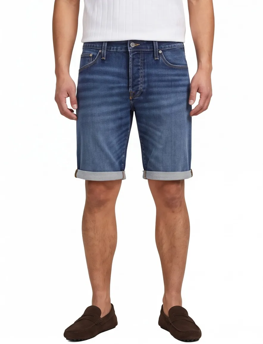 Jack & Jones Blue Denim korte broek donkerblauw