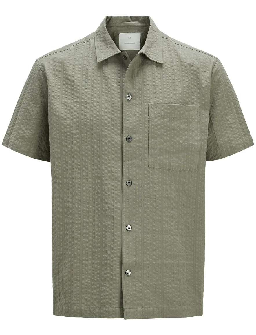 casual overhemd korte mouw groen Jack & Jones