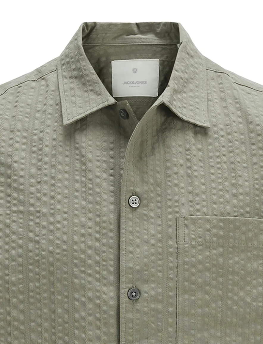 casual overhemd korte mouw groen Jack & Jones
