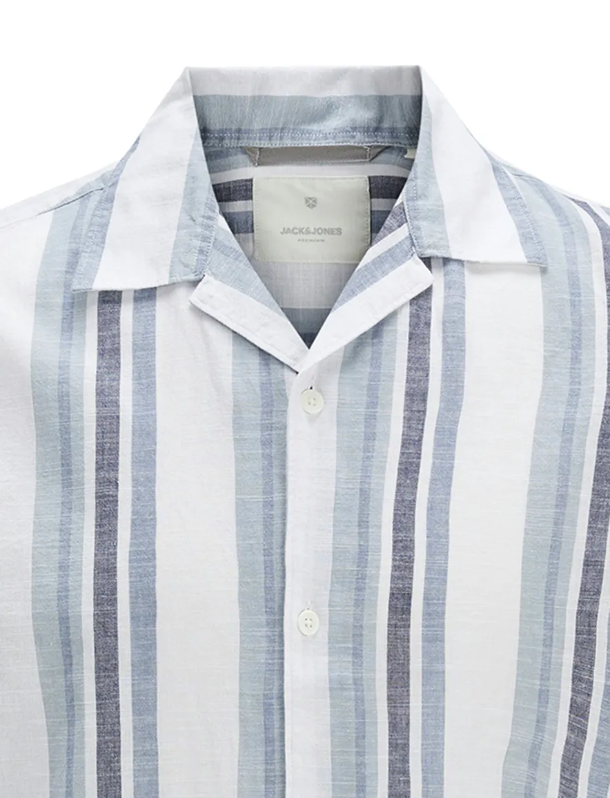 casual overhemd korte mouw blauw Jack & Jones