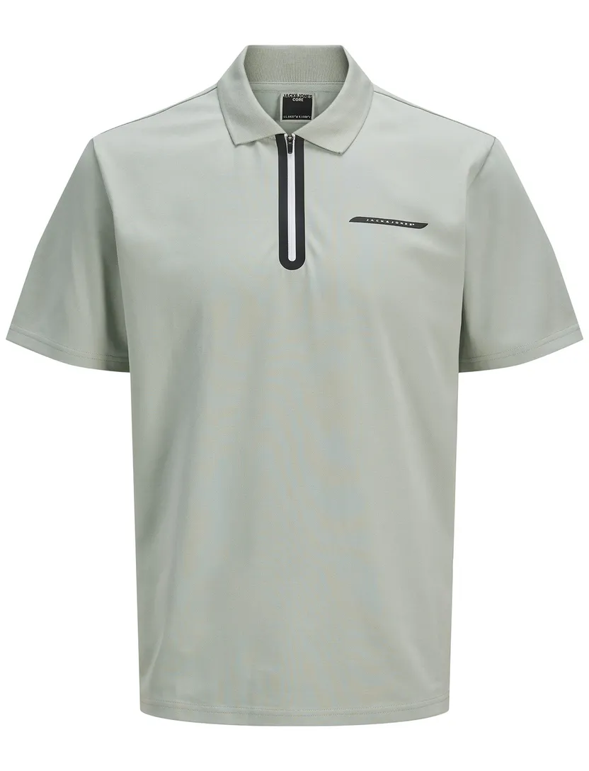 grijs poloshirt korte mouw Jack & Jones Aqua Gray