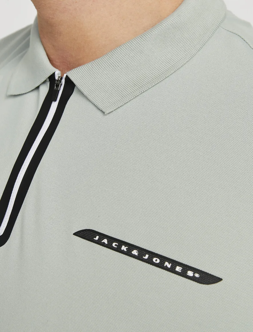 poloshirt korte mouw grijs Jack & Jones