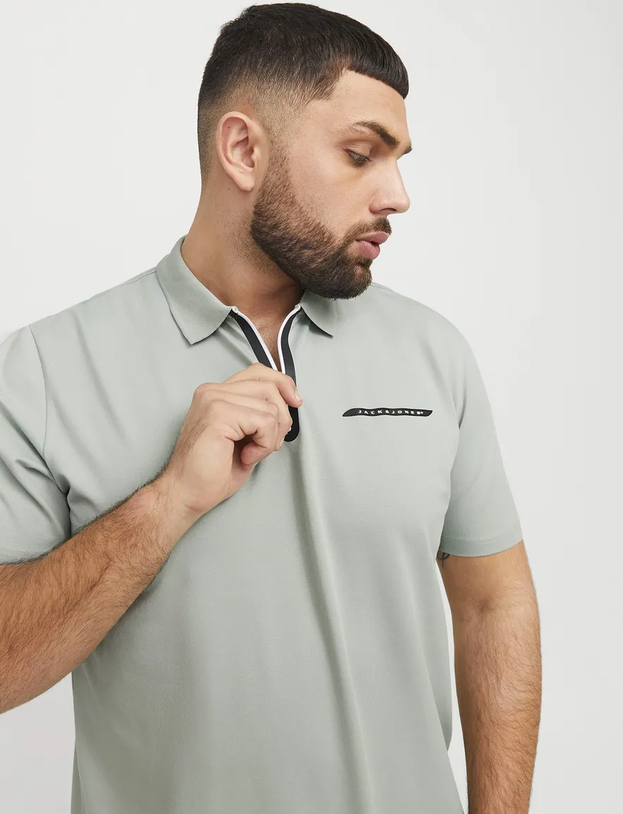 poloshirt korte mouw grijs Jack & Jones