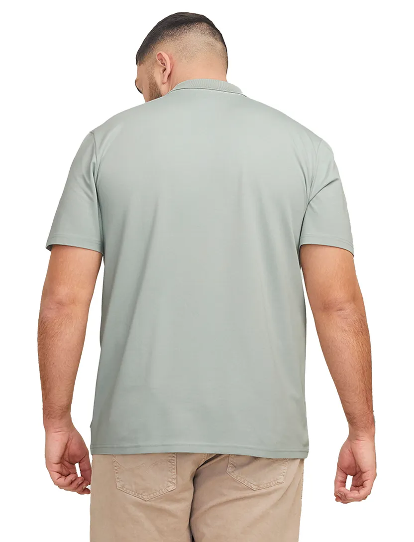 grijs poloshirt korte mouw Jack & Jones Aqua Gray