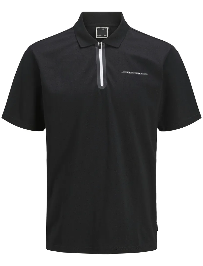 polo zwart effen Jack & Jones Black