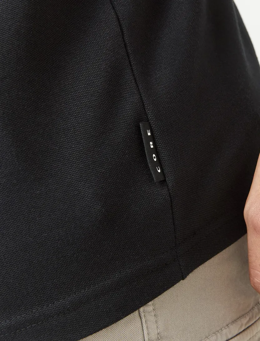 polo zwart effen Jack & Jones Black