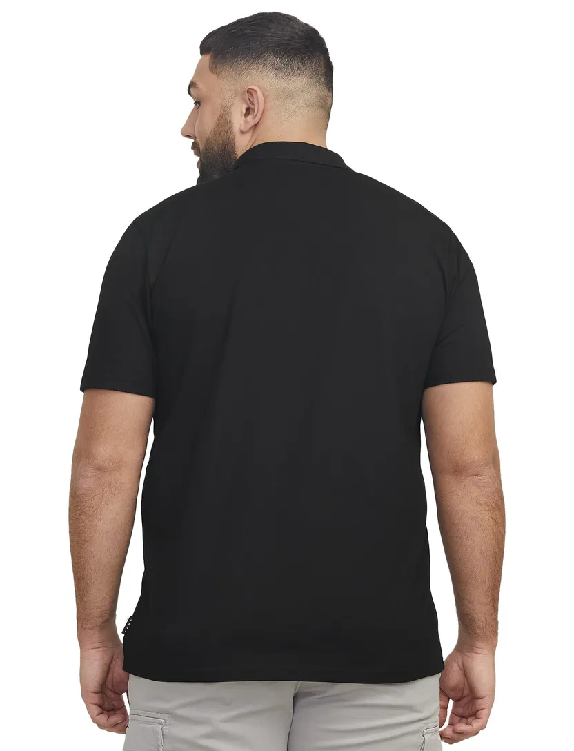 polo zwart effen Jack & Jones Black