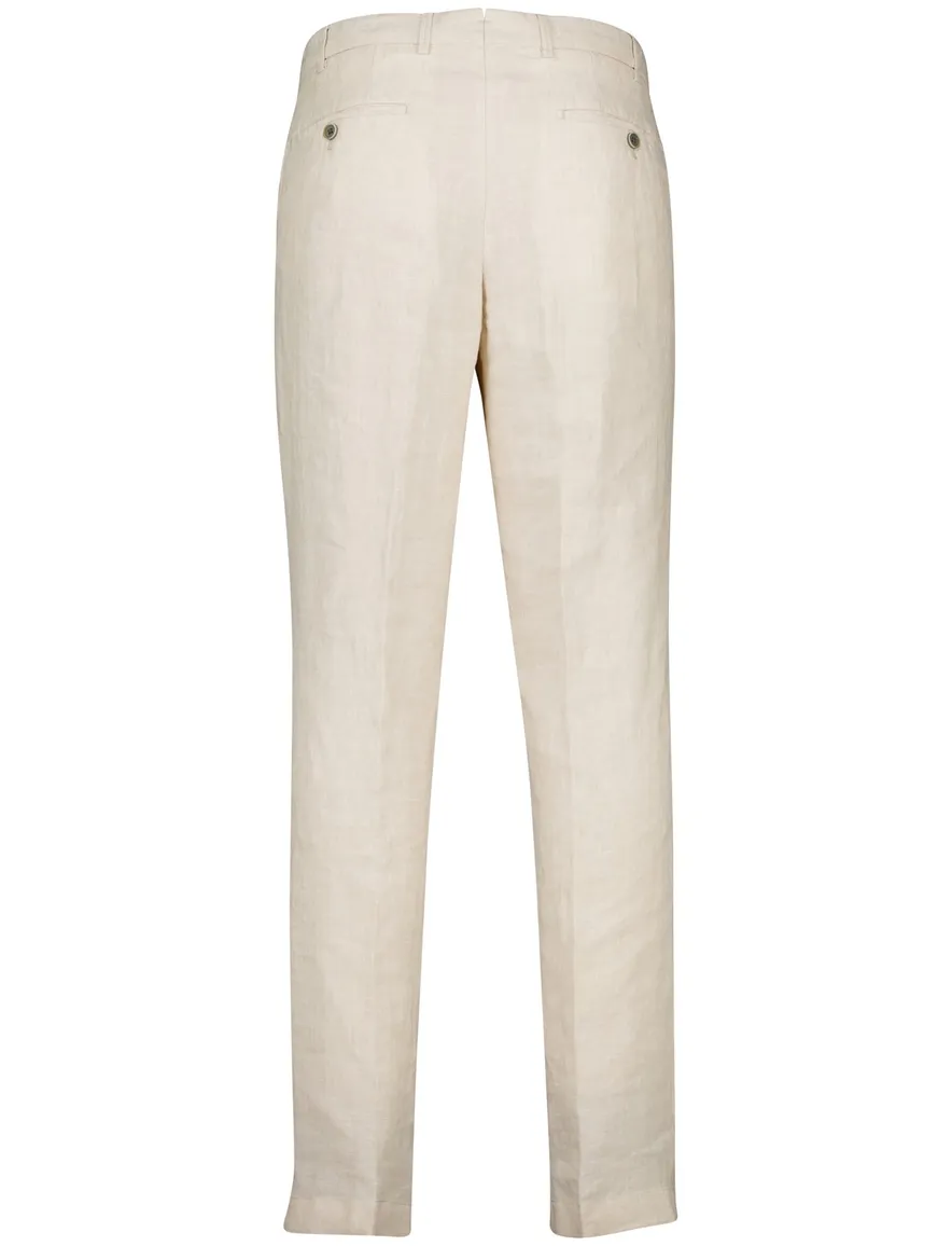 Hitl parma pantalon flatfront beige linnen