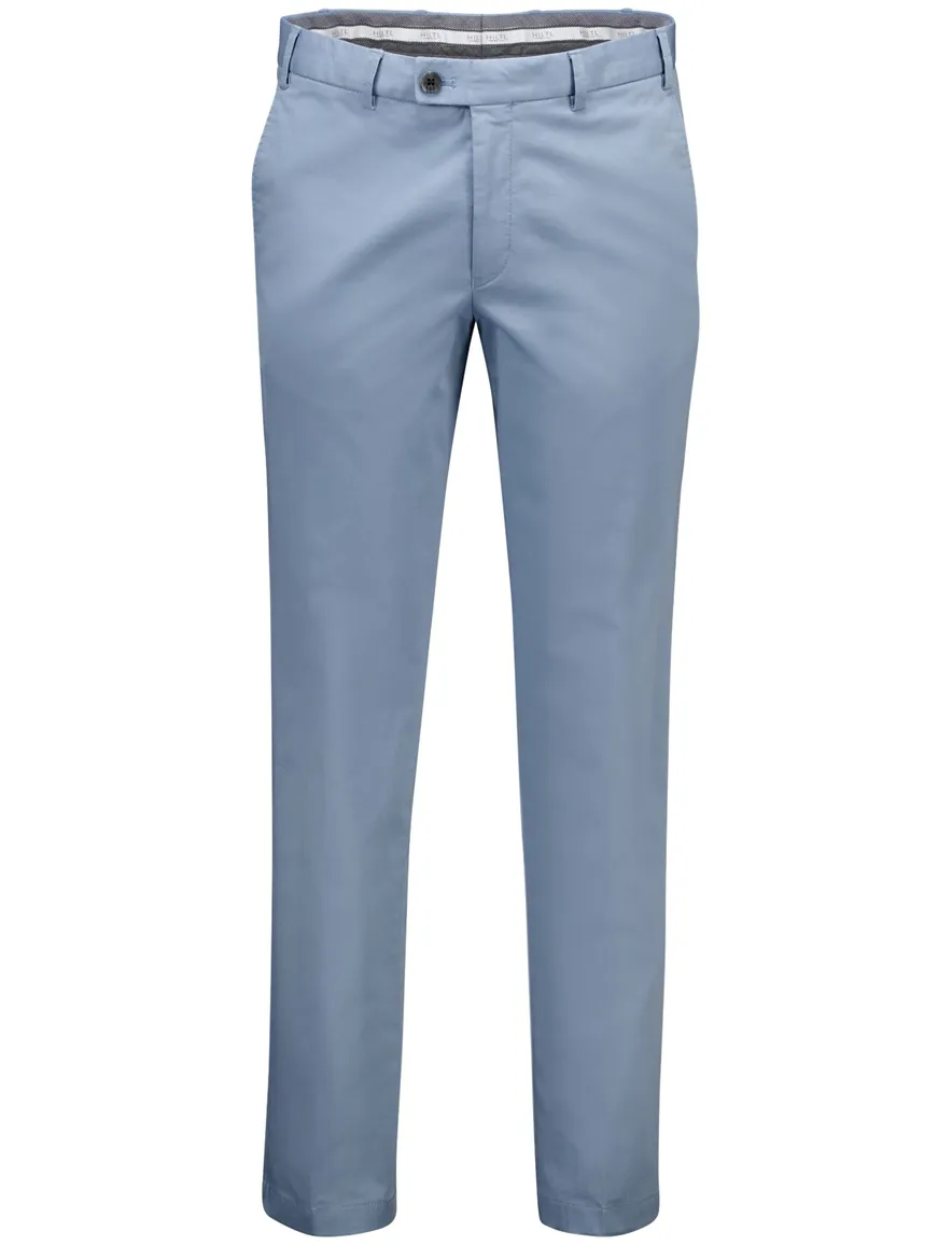Hiltl P Ama pantalon flatfront effen blauw normale fit