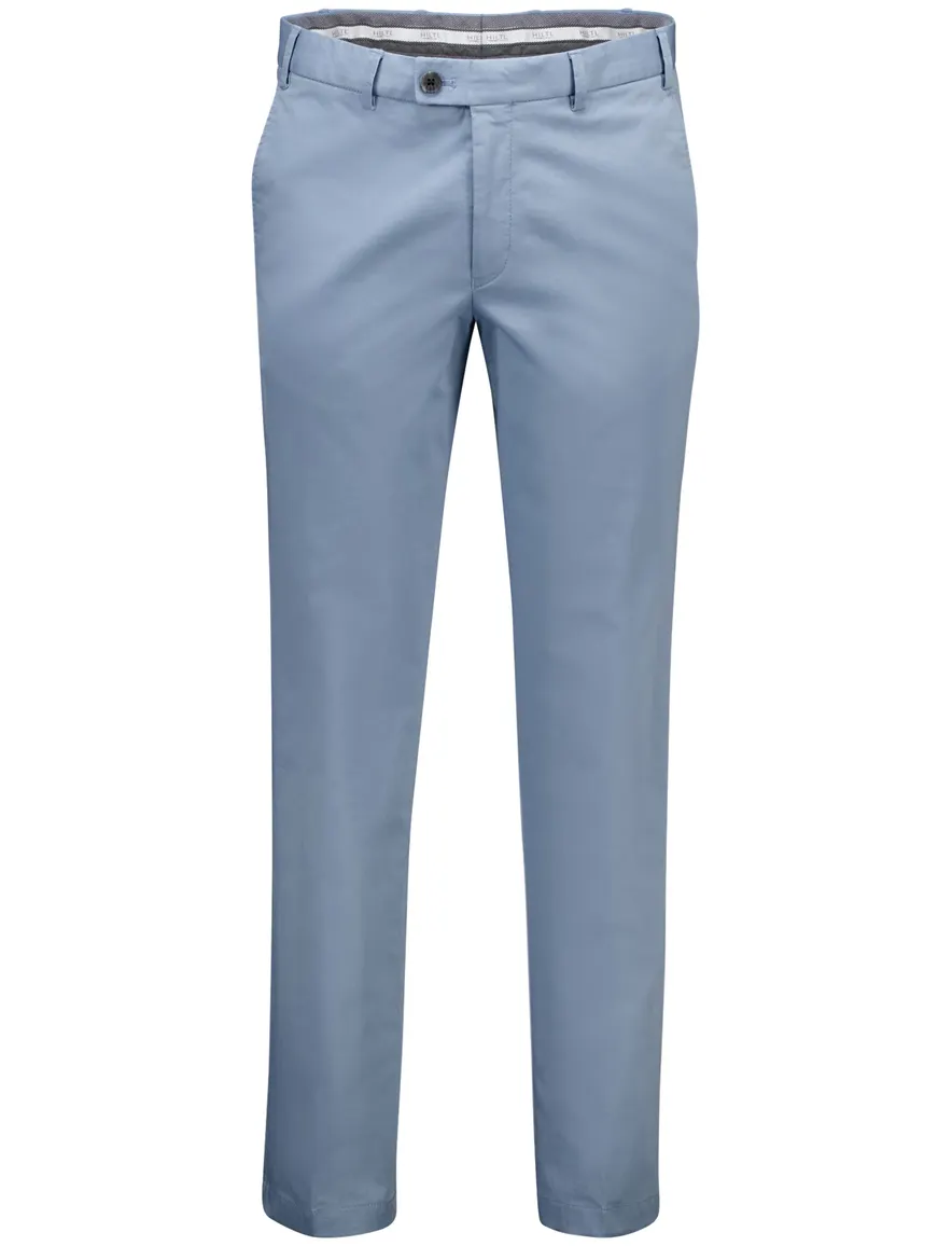 Hiltl P Ama pantalon flatfront effen blauw normale fit
