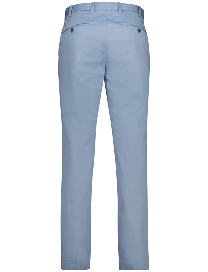 Hiltl P Ama pantalon flatfront effen blauw normale fit
