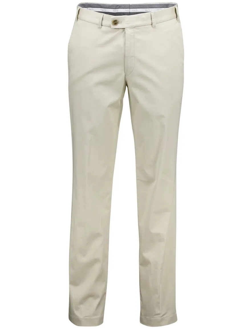 Hiltl pantalon katoen creme Parma normale fit