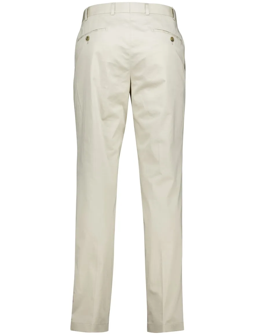 Hiltl pantalon katoen creme Parma normale fit