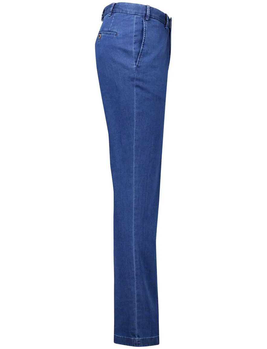 Hiltl Parma contemporary fit pantalon blauw katoen denim