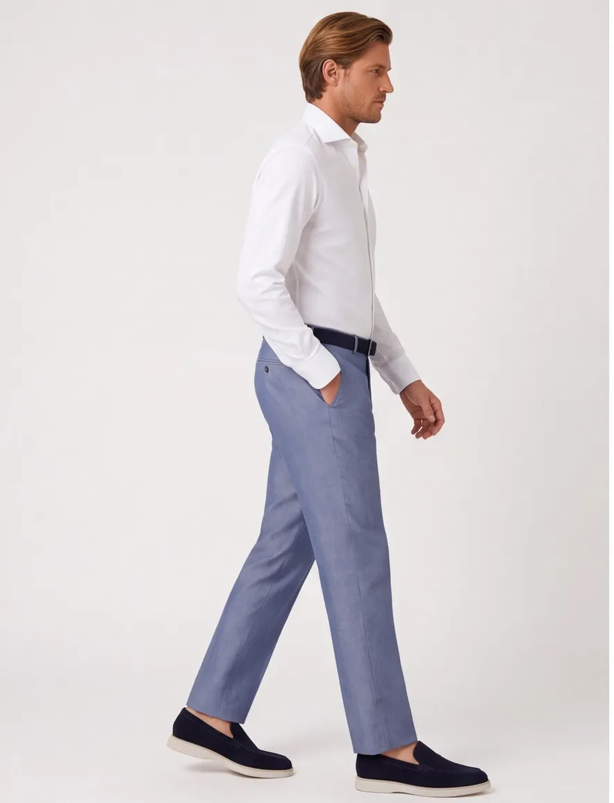 Roy Robson pantalon mix en match blauw gemeleerd