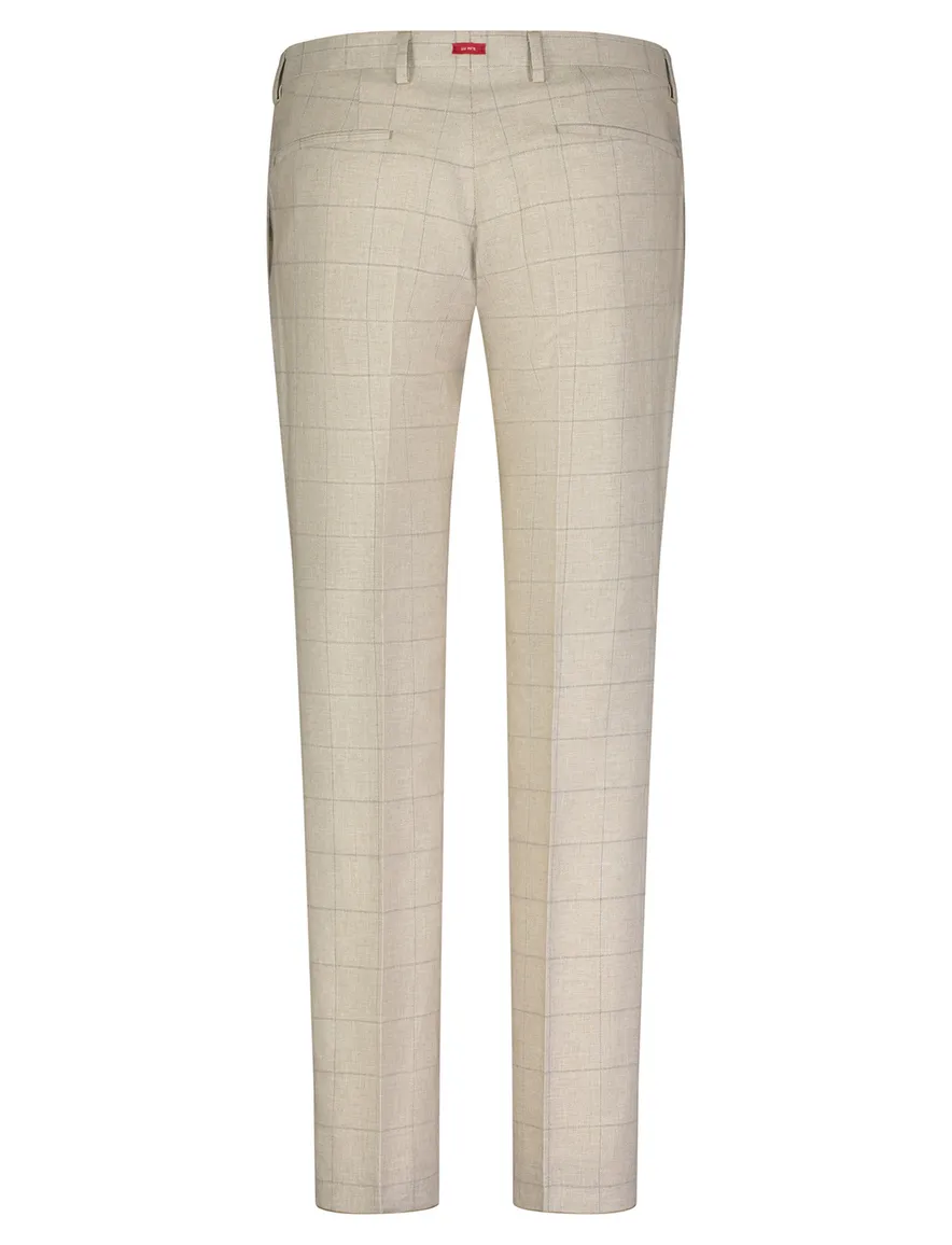 Roy Robson pantalon beige geruit