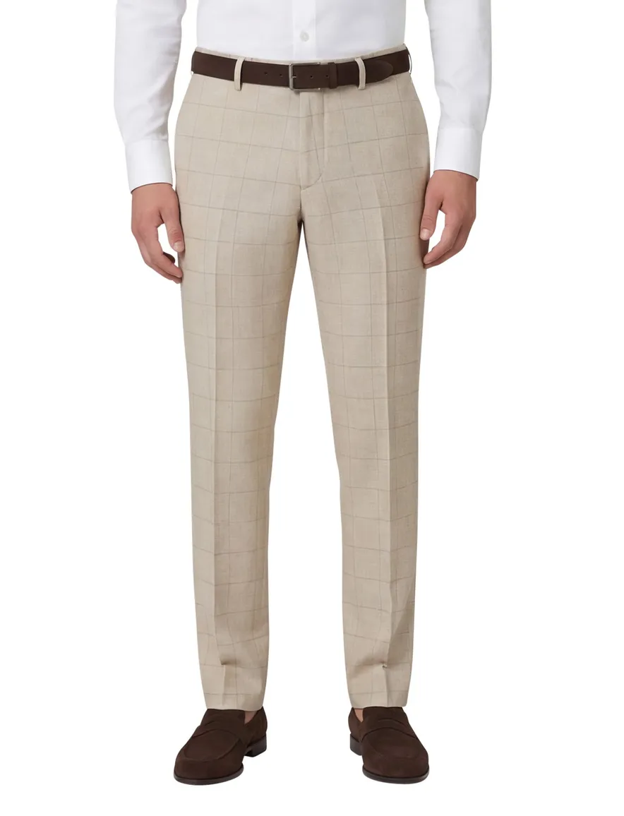 Roy Robson pantalon beige geruit