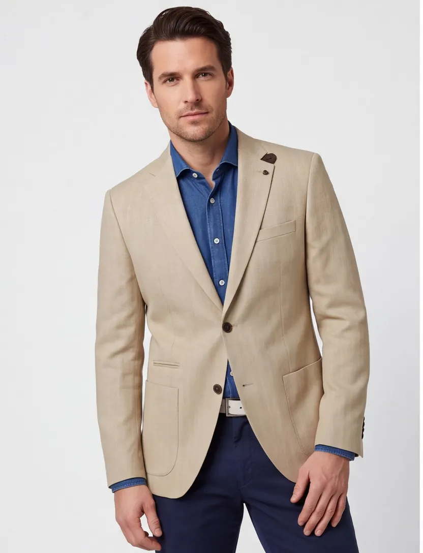 Roy Robson colbert beige linnen