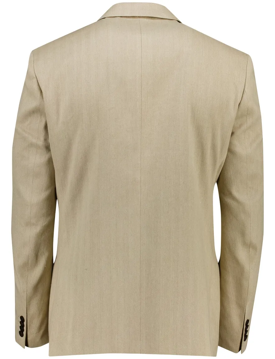 Roy Robson colbert beige linnen Regular Fit