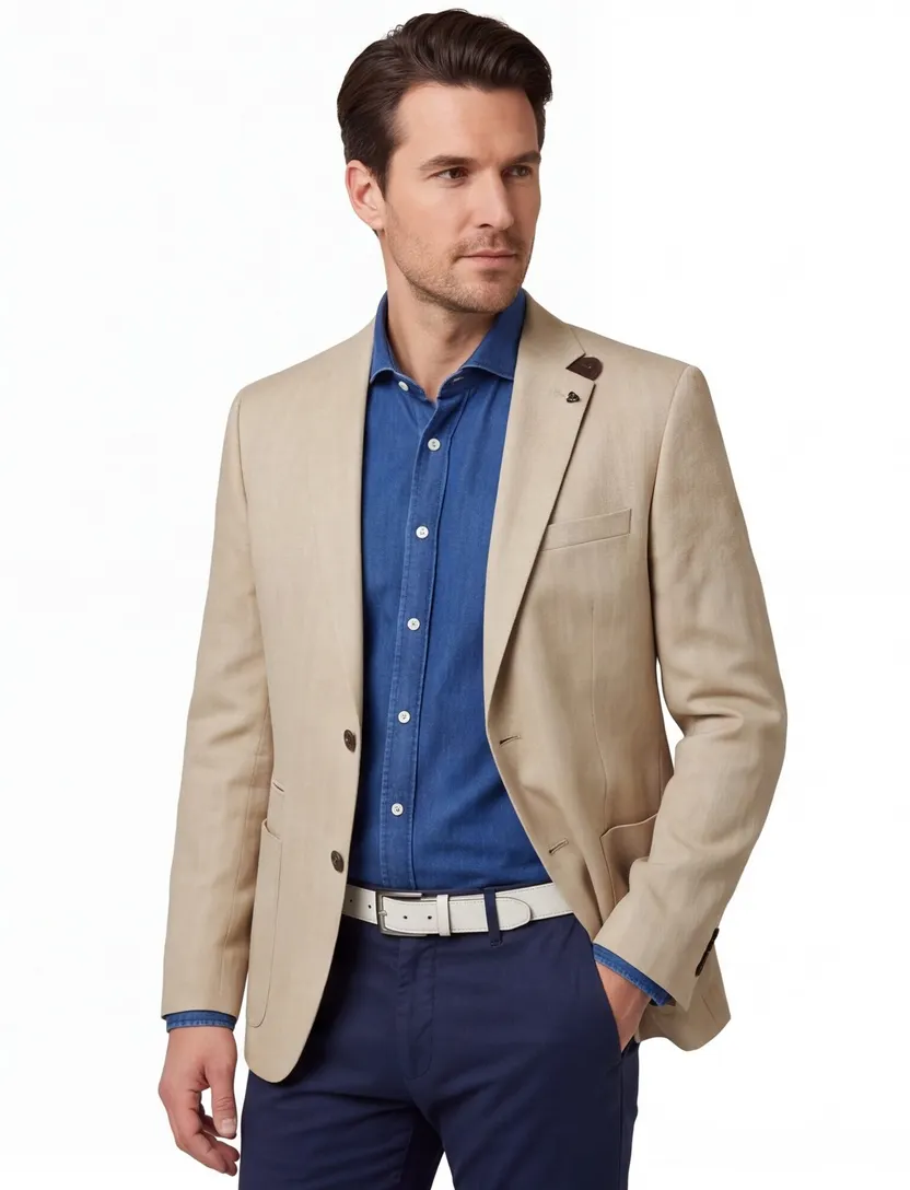 Roy Robson colbert beige linnen