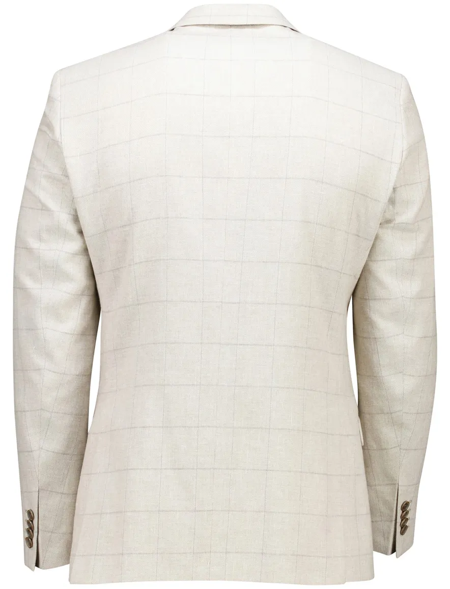 Roy Robson colbert beige Kostuum mix and match geruit