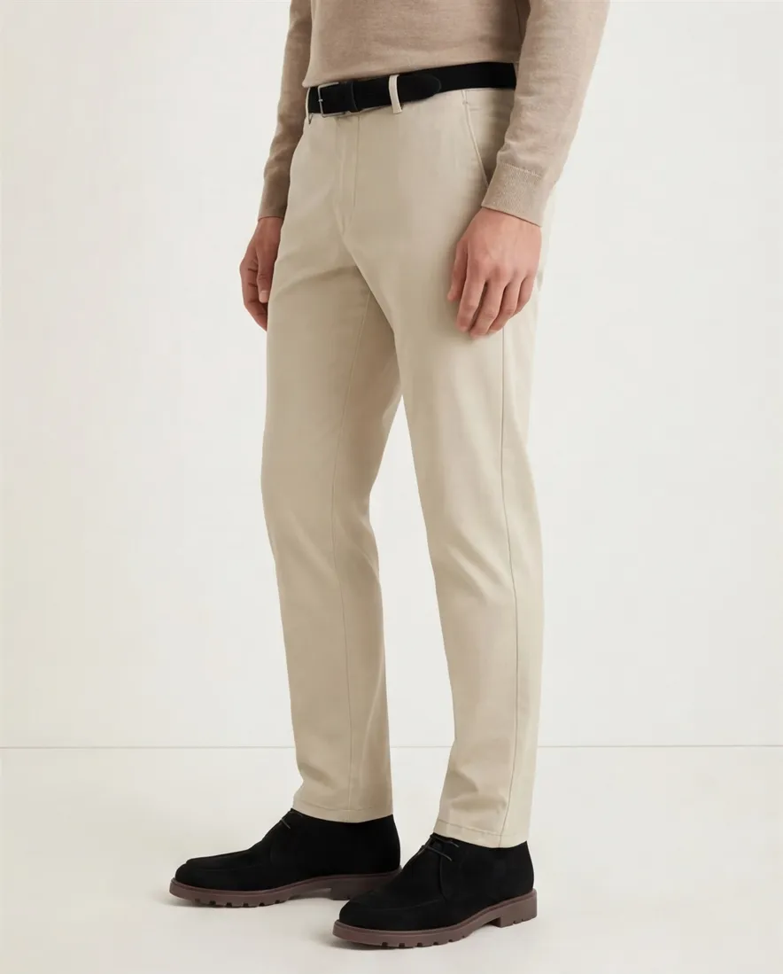 Meyer Bonn modern fit chino beige katoen