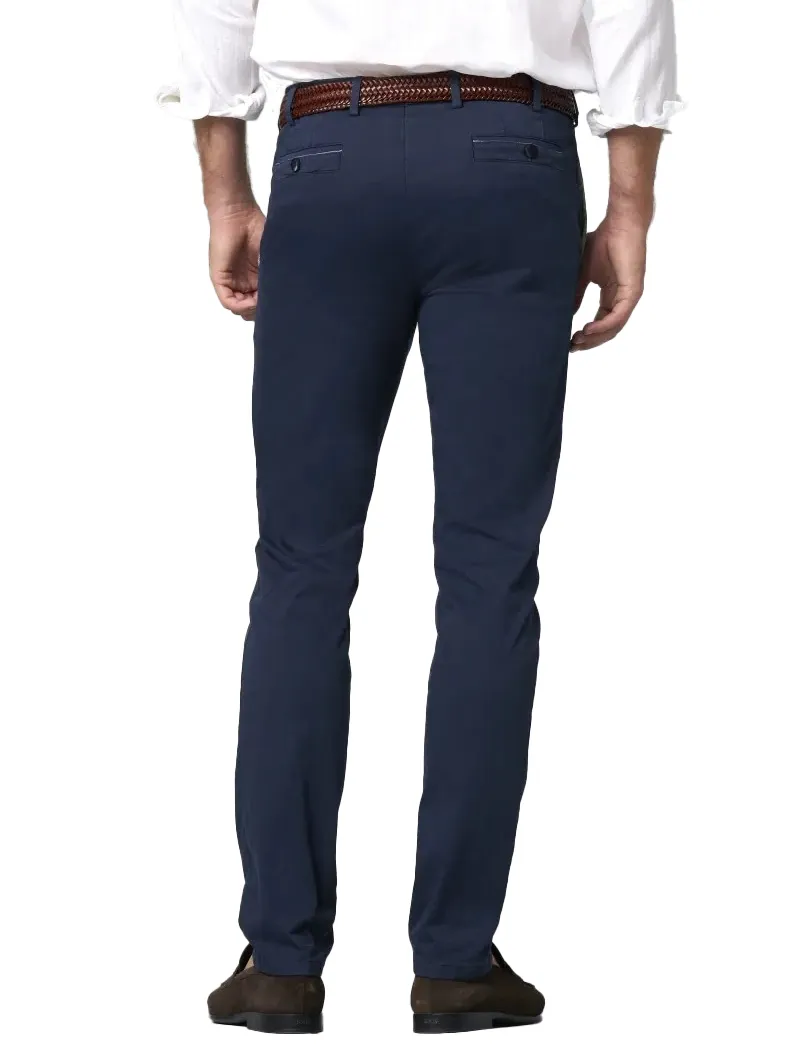 Meyer New York pantalon donkerblauw katoen