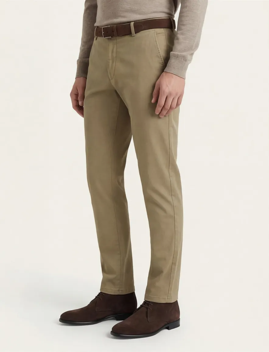 Meyer new york pantalon katoen bruin flatfront