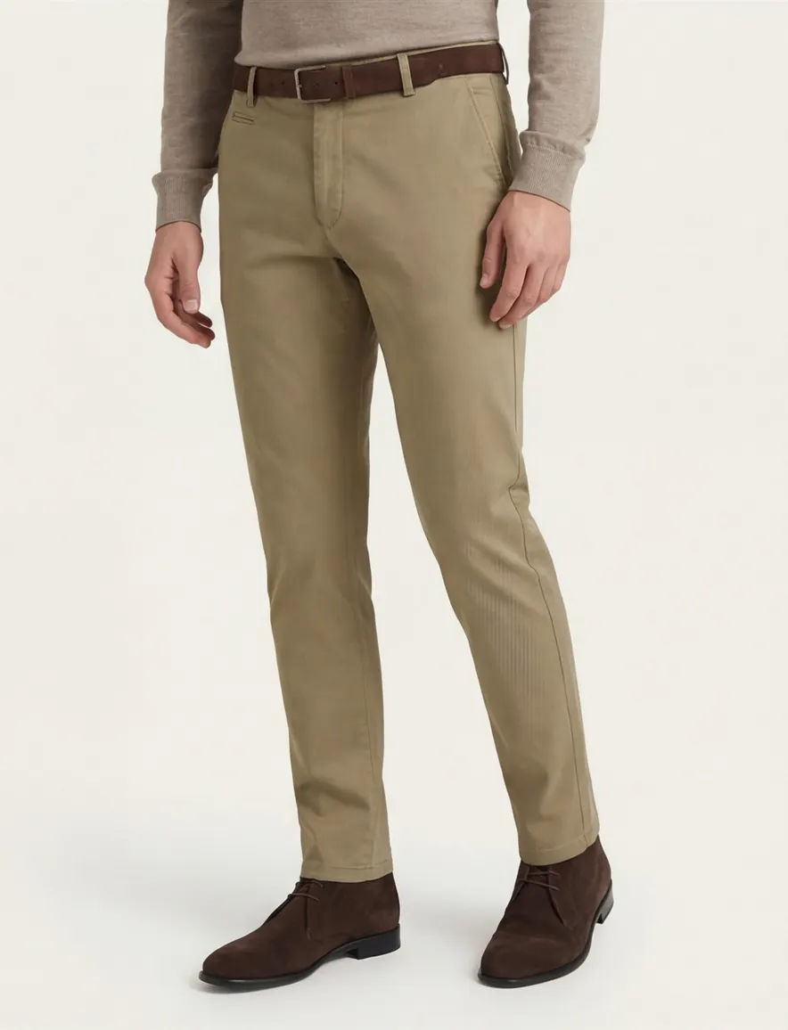 Meyer new york pantalon katoen bruin flatfront