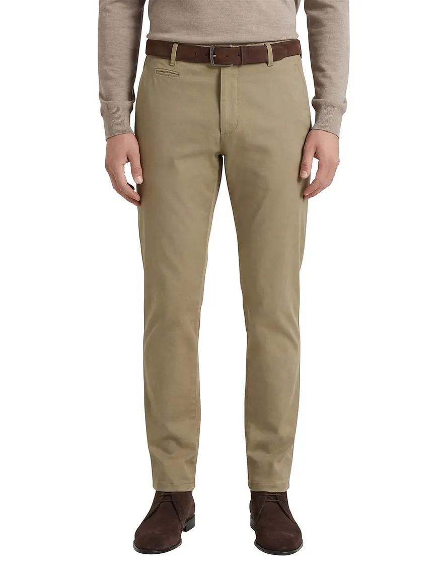 Meyer new york pantalon katoen bruin flatfront