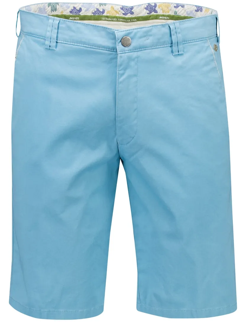 Meyer bermuda b-palma blauw katoen effen