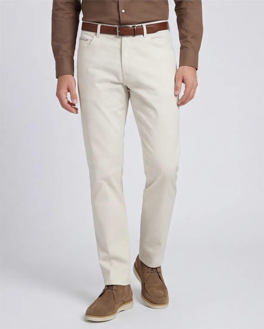 Meyer Chicago pantalon katoen licht beige