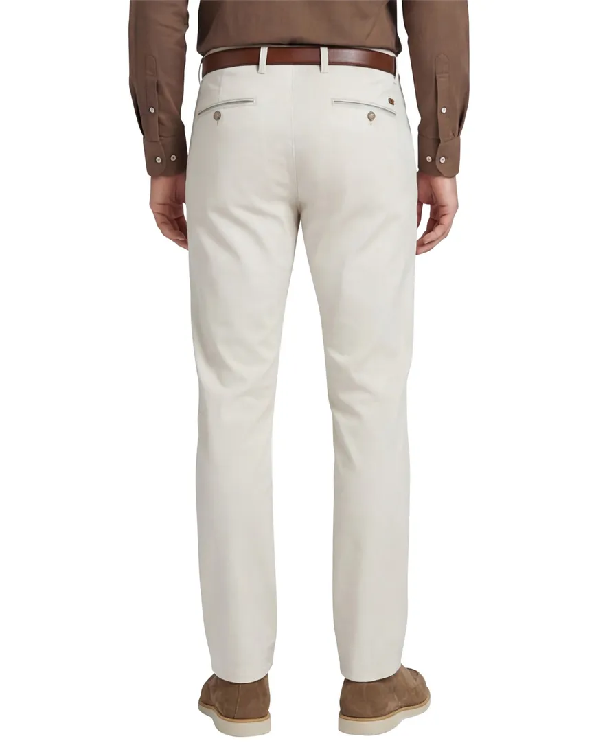 Meyer Chicago pantalon katoen licht beige normale fit