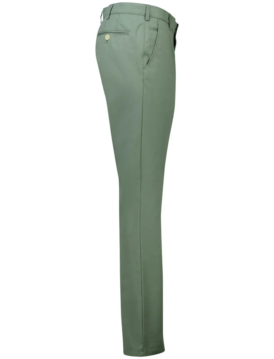 Meyer Active Bonn pantalon effen groen normale fit