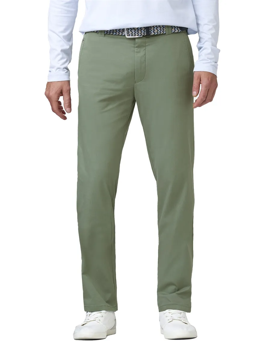 Meyer Active Bonn pantalon effen groen normale fit