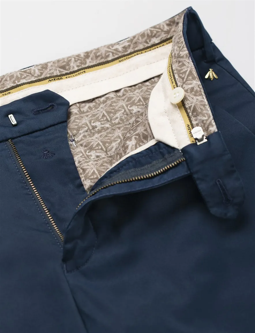 katoenen broek donkerblauw Meyer Bonn