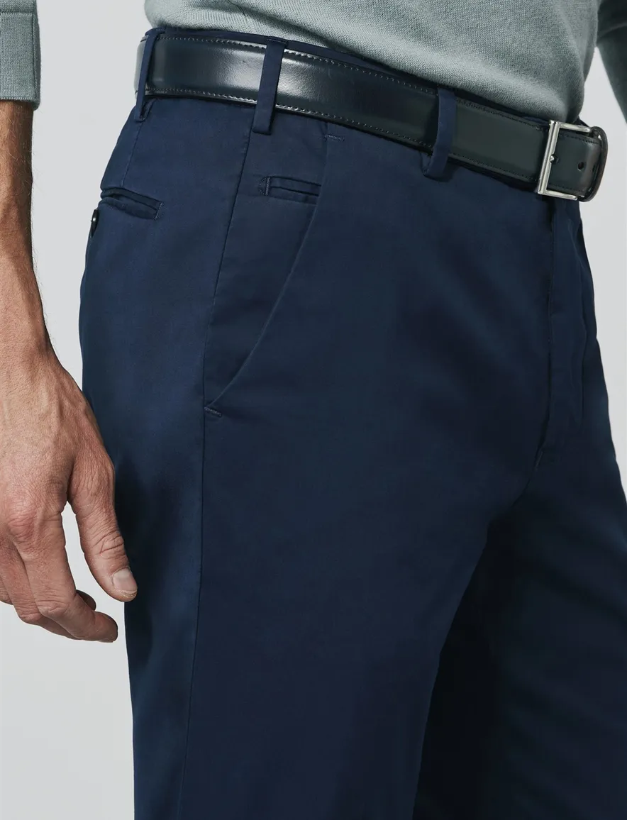 katoenen broek donkerblauw Meyer Bonn