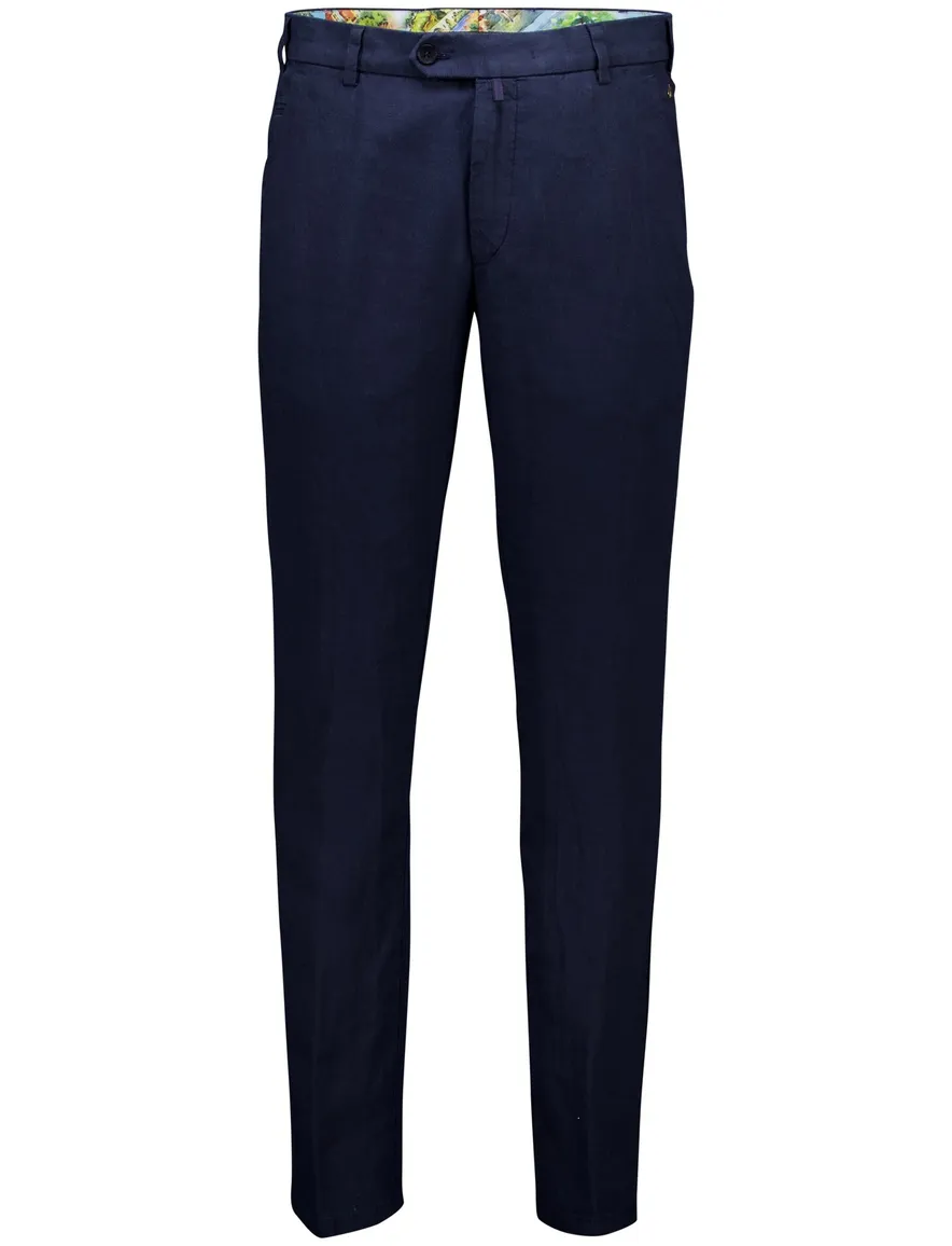 Meyer pantalon Bonn blauw katoen