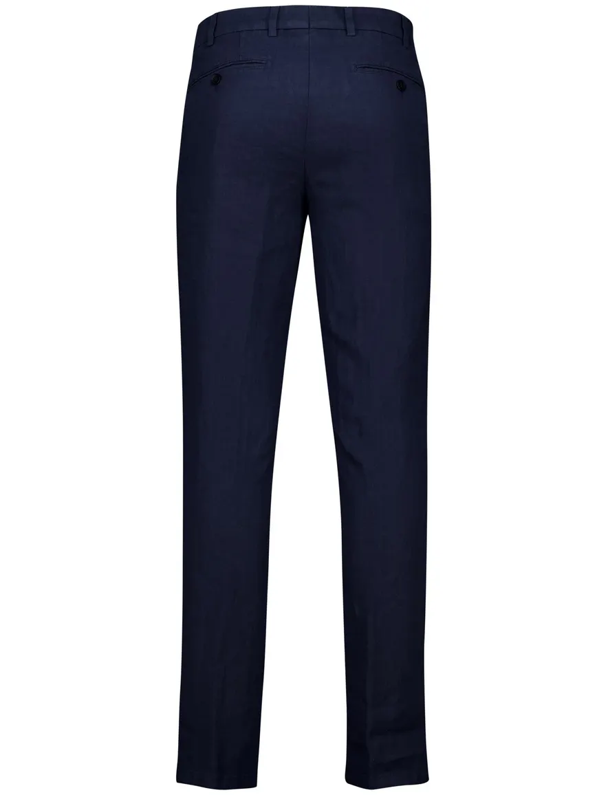Meyer pantalon donkerblauw katoen bonn flatfront