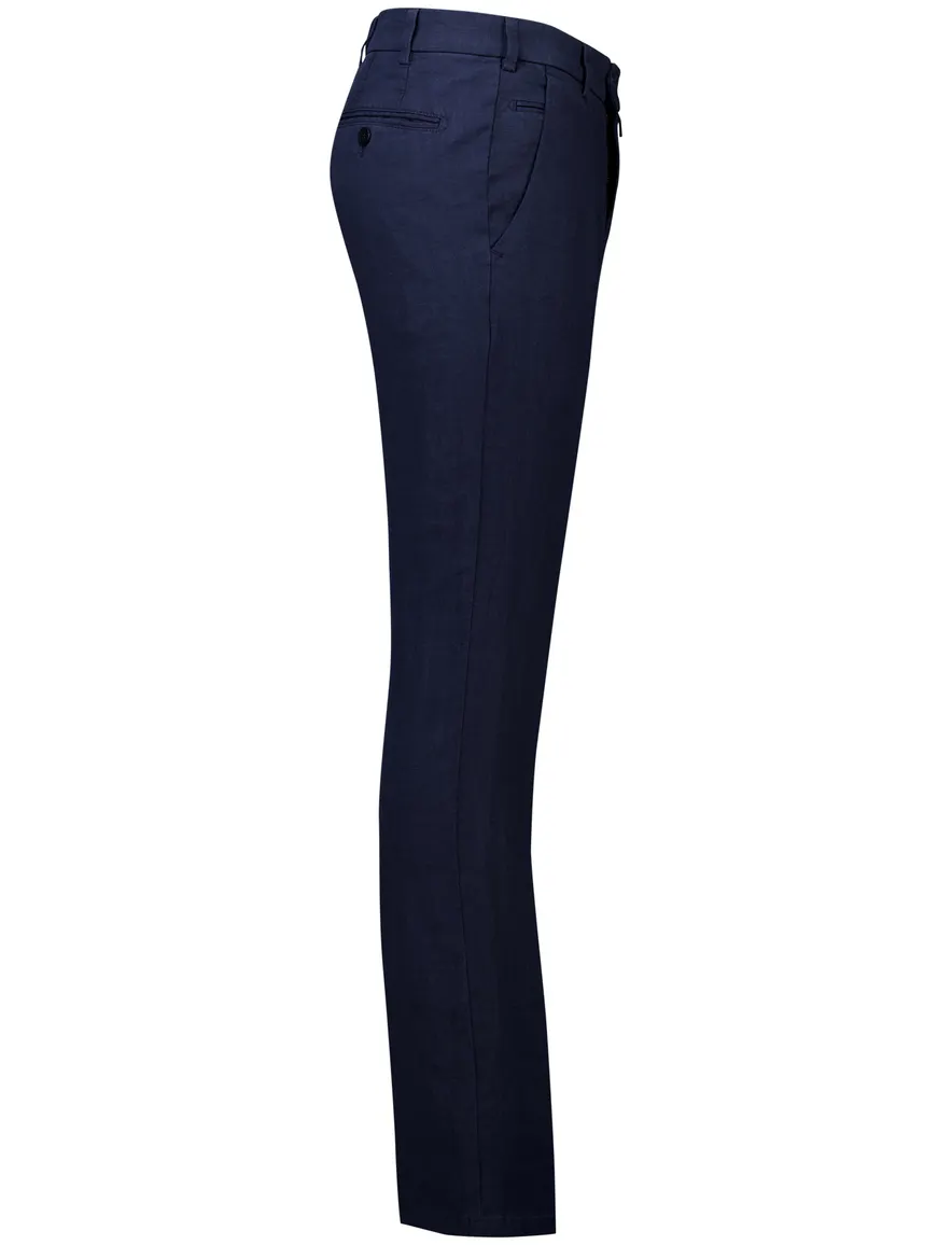 Meyer pantalon donkerblauw katoen bonn flatfront
