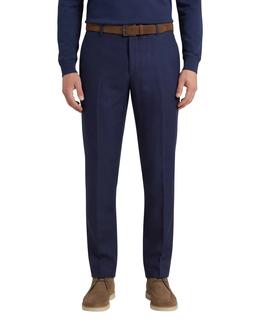 Meyer pantalon Bonn blauw katoen