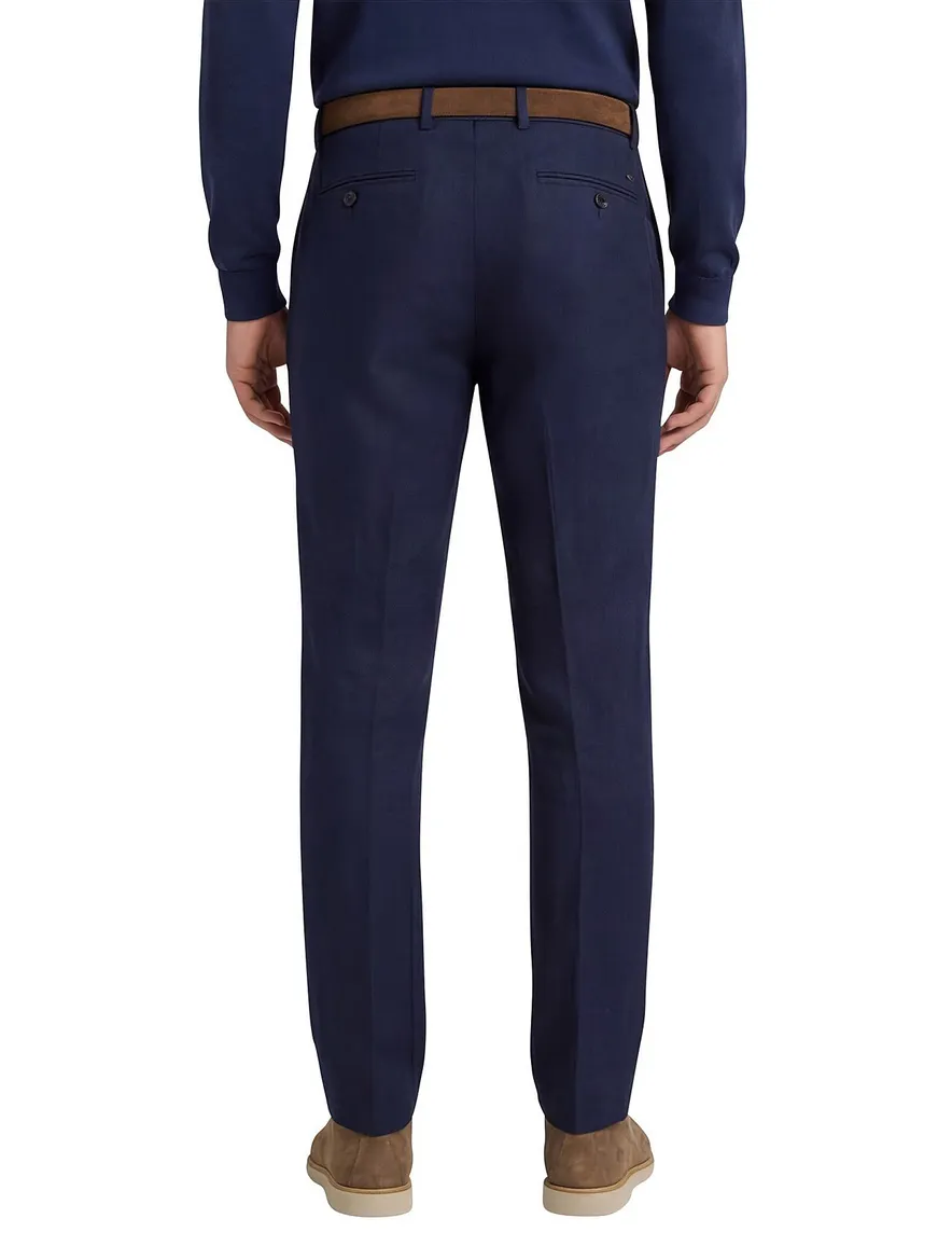 Meyer pantalon donkerblauw katoen bonn flatfront