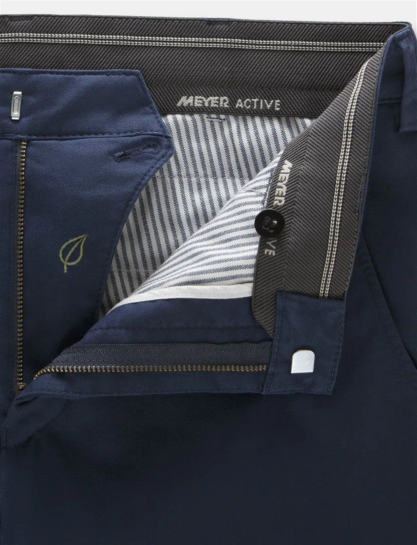 katoenen broek Meyer Bonn donkerblauw